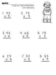 Multiplying 2 Digit And 3 Digit Numbers By 1 Digit With Regrouping Education Math Multiplication Math Multiplication