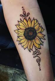 Tattoo Trends For 2019 In 2020 With Images Colorful Sunflower Tattoo Sunflower Tattoo Thigh Sunflower Tattoo Shoulder