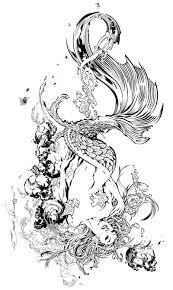 Maybe you would like to learn more about one of these? Elegant Pretty Black And White Mermaid Splashing In Water Tattoo Design Tattooimages Biz