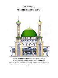 Sebagai wadah partisipasi kita akan pembangunan dan kemajuan islam. Contoh Cover Proposal Masjid