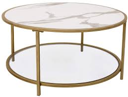 Get 5% in rewards with club o! Amazon Brand Ravenna Home Parker Round Shelf Storage Coffee Table 31 5 W Faux Marble Gold Glass Buy Online In Saint Vincent And The Grenadines At Saintvincent Desertcart Com Productid 101960694