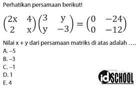 Tentunya akan ditampilkan dahulu flowcart untuk mempermudah. Cara Mencari Nilai X Dan Y Pada Matriks Idschool