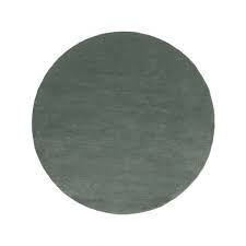 Wollen Vloerkleed Rond Bent Plain Groen In 2020 Vloerkleed Vloerkleed Groen Groen