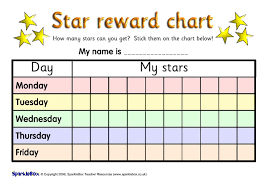 5 Day Reward Charts Printables Template For Pre K 3rd