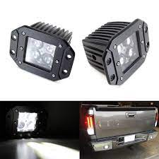 This ultra low profile backup and cargo light kit was designed for atvs and utvs but also works great on jeeps and trucks. Ijdmtoy 2 Dually Flush Mount 4d Optic Projector Lens Cree Led Pod Lights For Truck Jeep Off Road Atv 4wd 4x4 As Search Lights Fog Lights Driving Lamps Backup Reverse Lights Etc