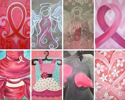 Talk about painting with a twist! Paint Sip For A Cure Wine Design Jamestown Nc Wine Design
