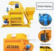 Heavy Duty Automatic Js 3000 Liters Forced Concrete Mixer Machines  Horizontal Double Shaft Ready-mixed Concrete Mixers