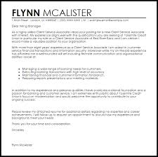 Client Service Associate Cover Letter Sample Cover Letter Templates Examples