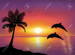 Affordable and search from millions of royalty free images, photos and vectors. Silhouette Of Two Dolphins Jumping Out Of Water In The Ocean Royalty Free Cliparts Vectors And Stock Illustration Image 6104717