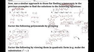 To be in the correct form you must remove all parentheses from each side of the equation by distributing combine all like terms and finally set the equation equal to. Solving Polynomial Equations Worksheets Youtube