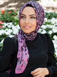 Leopar Desenli Simli Sifon Sal 6401 Ecr Guzel Turban Basortusu Modasi Sal