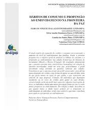 PDF) Hábitos de Consumo e Propensão ao Endividamento na Fronteira da Paz