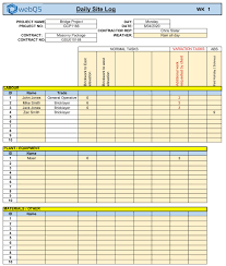 For resource management in hours: Construction Daily Log Template For Excel Webqs