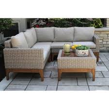 Beachcrest Home Tovar 2 Piece Sectional Seating Group With Cushions Reviews Wayfair Outdoor Sofa Sets Best Outdoor Furniture Outdoor Furniture