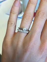Is My Wedding Band Overpowering My E Ring Show Me Your 7 Stone Wedding Bands Weddingbee Diamond Wedding Bands Big Wedding Rings Mens Diamond Wedding Bands