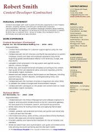 content developer resume samples