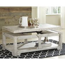 Diva at home 31 unique rustic brown and antique white round pedestal end table. Fregine Whitewash Casual Lift Top Cocktail Table On Sale Overstock 28082596