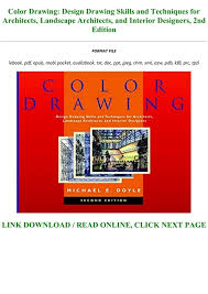 Start downloading your free files. E Book F R E E Color Drawing Design Drawing Skills And Techniques For Architects Landscape Architects And Interior