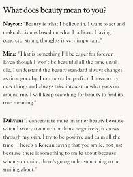 The latest beauty news, from product launches and industry updates to flash sales. Sk On Twitter Nayeon Beauty Is What I Believe In I Want To Act And Make Decision Based On What I Believe Mina I Can Never Be Perfect I Will Keep Searching