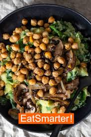Spinat Kartoffelpuree Mit Kichererbsen Und Champignons Rezept Rezepte Kichererbsen Kichererbsen Rezepte