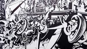 Black And White Graffiti Wallpaper Black White Grafitti Style Illustration Wallpaper For Computer Backgrounds Cool Black Wallpaper Black Wallpaper