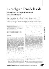 Libro maltrato animal, sufrimiento humano. Pdf Leer El Gran Libro De La Vida La Decodificacion Del Genoma Humano En La Prensa Francesa