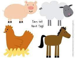 Farm Name Tags Page 001 Jpg 500 386 Farm Animals Preschool Farm Animal Crafts Farm Animal Party