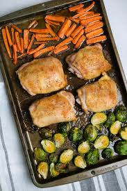 Chicken Thigh Sheet Pan Dinner Kiersten Hickman Recipe In 2020 Sheet Pan Dinners Easy Chicken Recipes Sheet Pan Dinners Recipes