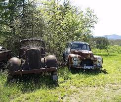Old Abandoned Truck And Super Deluxe Car Vintage Trucks Abandoned Cars Abandoned