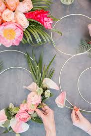 This party has a definite tropical vibe, but it's not typical or kitschy. Party Planning A Tropical Palm Leaf Pink Flamingo Themed Soiree Lauren Conrad