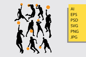 Download Basketball Silhouette Graphic By Cove703 Creative Fabrica PSD Mockup Templates