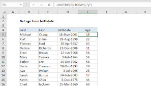 I want to calculate the age (3rd column). Excel Formula Get Age From Birthday Exceljet