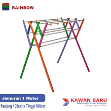 Pelbok jemuran baju dinding lipat double 150 cm stainless anti karat. Promo Menarik Kb Rak Handuk Jemuran Pakaian Baju Aluminium Premium 1m Rainbow Super Murah Shopee Indonesia