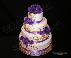 White Purple And Gold Wedding Purple And Gold Wedding White And Gold Wedding Cake Purple Wedding Cakes