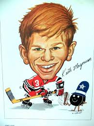 Keith Magnuson Original Robert Pelkowski Sporticatures Print! CHICAGO  BLACKHAWKS