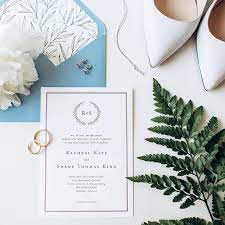Dusty Blue Wedding Invitation Envelope With Floral Liner And Traditional Wedding Invi Wedding Invitation Envelopes Blue Wedding Invitations Wedding Invitations