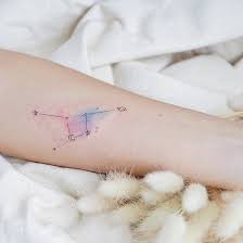 Via de amicis 43/b (2 411,29 km) collegno, piedmont, италия 10093. Watercolor Cancer Constellation Tattoo On The Inner