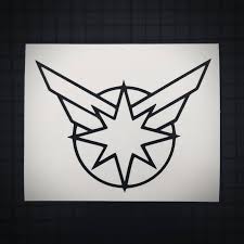 The update is a lot less drastic than when the title changed to the marvels, mainly just having to do with the color scheme and changing the background light to closely resemble carol. Captain Marvel Logo Outline Design 18 Colors Multiple Sizes By Ridinnerdy On Etsy Captain Marvel Marvel Decor Marvel Tattoos