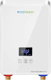 If you have a bathroom far from your water heater and want hot water at the tap, especially in cold winter months, this might solve your problem. Tankless Water Heater Electric 5 5kw 240v Ecotouch Point Of Use Hot Water Heater Digital Display Electric Instant Hot Water Heater With Self Modulating Overheating Protection White Amazon Com