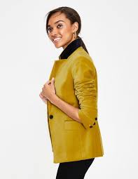 Velvet Longline Blazer Hot Mustard