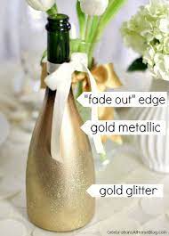 Diy Ombre Style Gold Glittered Bottle Celebrations At Home
