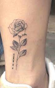 Delicate Little Rose Tattoo Ideas For Ankle Vintage Realistic Leg Act Ww Flower Act Ankle Vintage Rose Tattoos Small Rose Tattoo Rose Shoulder Tattoo
