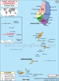 It is located in the southeast windward islands of the lesser antilles. Map Of St Vincent And The Grenadines Saint Vincent And The Grenadines Political Map Saint Vincent