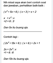 Contoh Soal Aljabar Pembagian