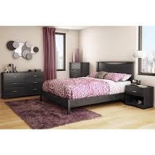 Shop wayfair for all the best oak headboards. Platform Bed Frame Queen Size Headboard Bedroom Particle Board Wood Gray Oak New Ebay