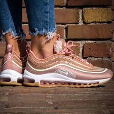 Nike Air Max 97 Black And Metallic Gold Nike Air Max 97 Ultra 917704 600 Metallic Rose Gold Usd 140 Hkd 1100 New Arrival Https Www Kickscrew Com Deta Nike Air Max 97 Sneaker Heels Nike Air Max