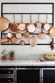5 Kitchens That Inspire Large Hanging Rack For Copper Pans Interior Design Kitchen Home Decor Accessories Copper Kitchen