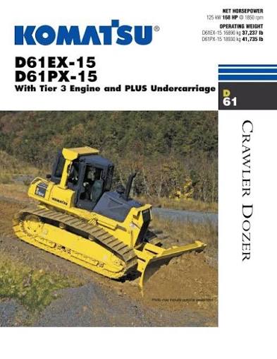 Komatsu D61EX-15 Long Track Crawler Dozer
