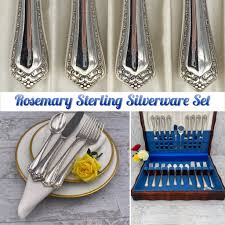 Maybe you would like to learn more about one of these? Easterling Rosemary Sterling Silverware Set 1944 Collectible Etsy Sterling Silverware Silverware Set Flatware Set
