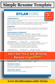 Simple One Page Resume Template Dylan Ford Bestresumes Info One Page Resume Template Good Resume Examples Job Resume Template